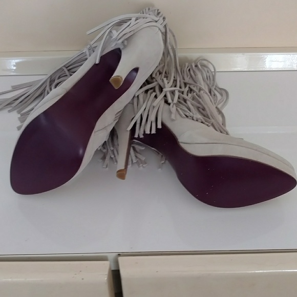 Suede Fringe Booties - Picture 3 of 4